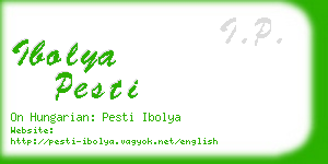 ibolya pesti business card